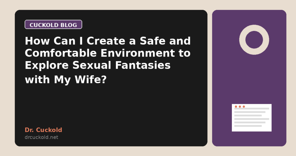 How Can I Create a Safe and Comfortable Environment to Explore Sexual Fantasies with My Wife?
