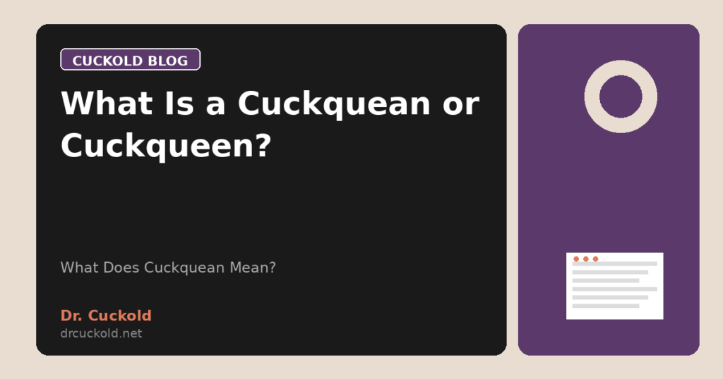What Is a Cuckquean or Cuckqueen?