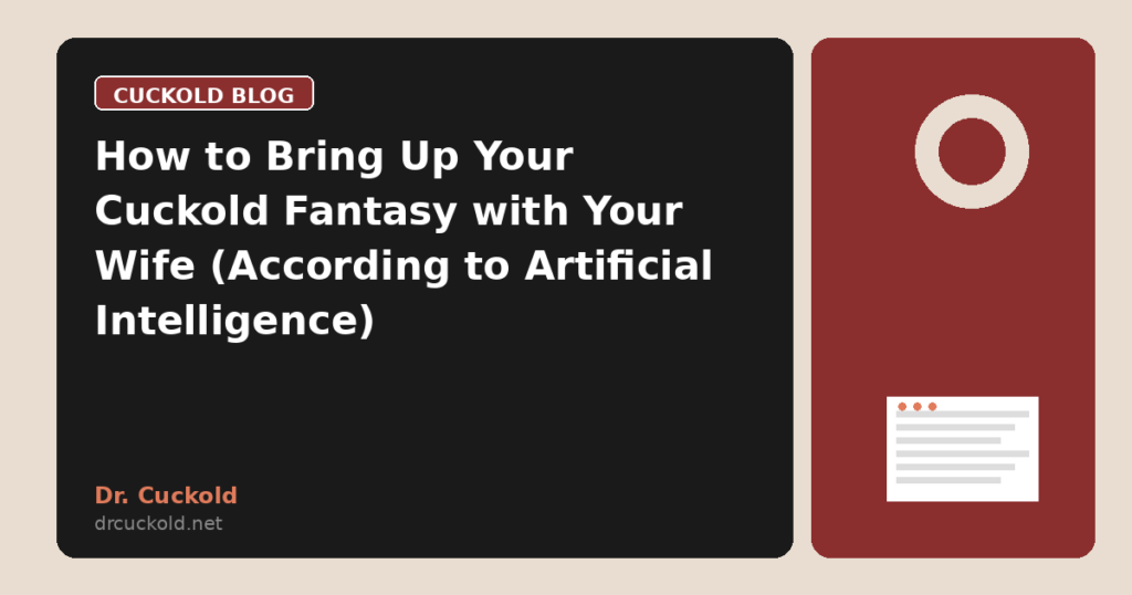 How to Bring Up Your Cuckold Fantasy with Your Wife (According to Artificial Intelligence)