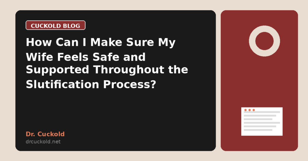 How Can I Make Sure My Wife Feels Safe and Supported Throughout the Slutification Process?