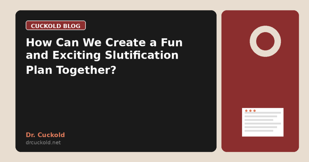 How Can We Create a Fun and Exciting Slutification Plan Together?